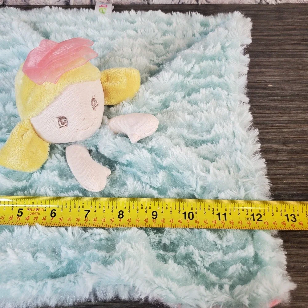 Aurora EBBA Baby Lovey Plush Blonde Doll Security Blanket Pink Blue Minky SOFT‎